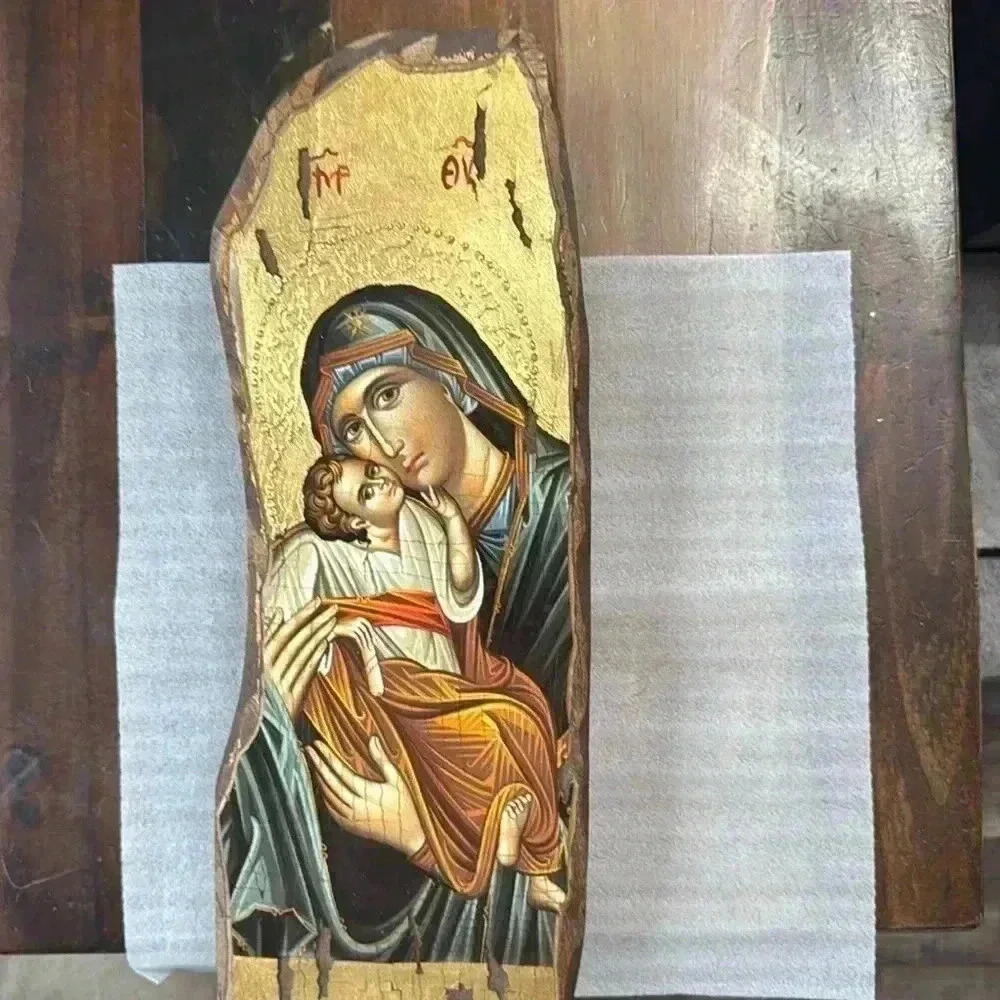 Wooden Greek Christian Orthodox Icon of Mother of Jesus
5015 - Picture 2 of 5